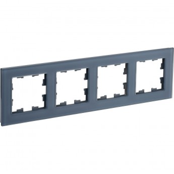 4-местная рамка IEK Brite ру-4-2-бр стекло маренго матовый BR-M42-G-31-K35