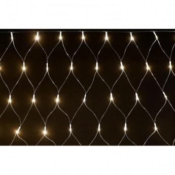 Гирлянда сеть 1,5х1,5м 160 светодиодов теплый белый свет IP20 прозрачный шнур 3м 230В контроллер 8 сцен IEK LIGHTING LGDB410-1-160-L1-T-S-44