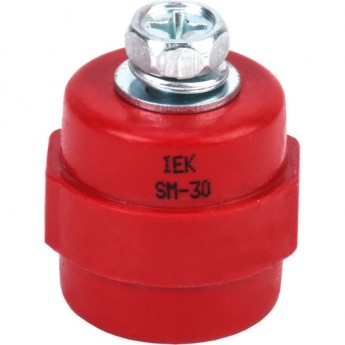 Изолятор IEK SM30 (М8) силовой с болтом - YIS11-30-08-B Изолятор IEK SM30 (М8) силовой с болтом - YIS11-30-08-B
