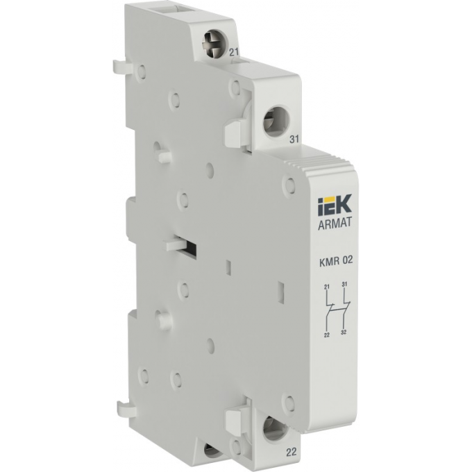 Контакт дополнительный IEK ARMAT для KMR 2НЗ AR-AUX-SCR-02-240-415 Контакт дополнительный IEK ARMAT для KMR 2НЗ AR-AUX-SCR-02-240-415