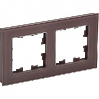 Рамка 2-м IEK BRITE РУ-2-2-БрТБ стекло, темная бронза Рамка 2-м IEK BRITE РУ-2-2-БрТБ стекло, темная бронза