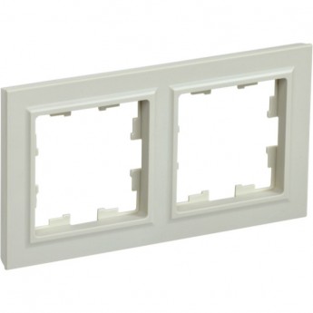 Рамка 2-местная IEK BRITE РУ-2-БрКр бежевый - BR-M22-K10 Рамка 2-местная IEK BRITE РУ-2-БрКр бежевый - BR-M22-K10