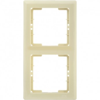 Рамка 2-местная вертикальная IEK РВ-2-БК BOLERO кремовый - EMB21-K33 Рамка 2-местная вертикальная IEK РВ-2-БК BOLERO кремовый - EMB21-K33
