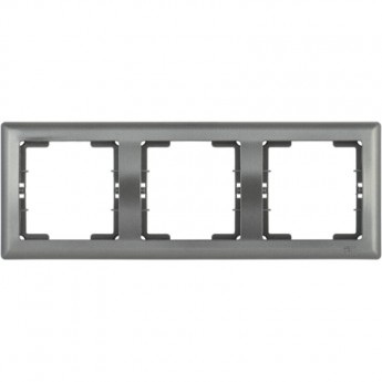 Рамка 3-местная горизонтальная IEK РГ-3-БА BOLERO антрацит - EMB30-K95 Рамка 3-местная горизонтальная IEK РГ-3-БА BOLERO антрацит - EMB30-K95