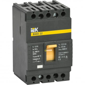 Выключатель автоматический IEK 3п 125А 35кА ВА 88-33 Выключатель автоматический IEK 3п 125А 35кА ВА 88-33